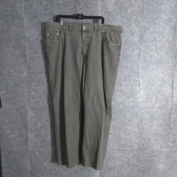 Gardeur Men's Corduroy Pants Sz 44 x 34 Olive Green Casual Comfort Relaxed Fit - Picture 1 of 15